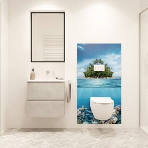 Panneau mural salle de bains abysses