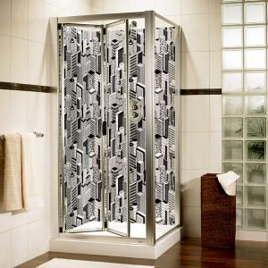 panneau mural douche panorama urbain