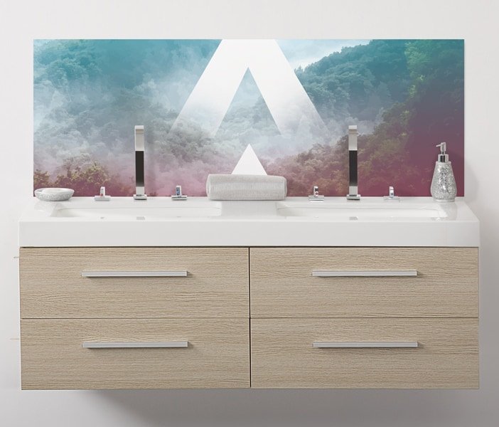 panneau mural, habillage mur salle de bains, décor pano deco Landscape