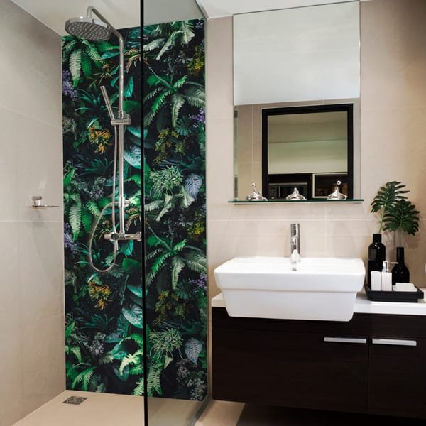 panneau mural douche feuillage uxuriant