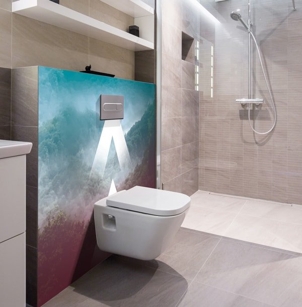 pano-deco, crédence wc, salle de bains, Landscape sur-mesure