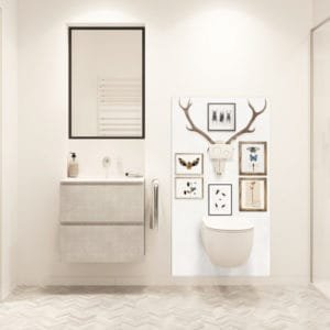 panneau mural salle de bains curiosity