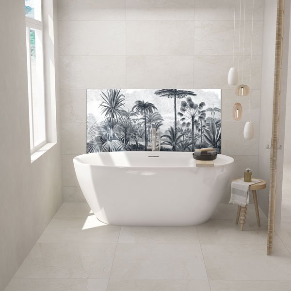 Crédence salle de bains Gravure Végétale jungle