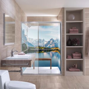 Panneau mural douche Mont Blanc