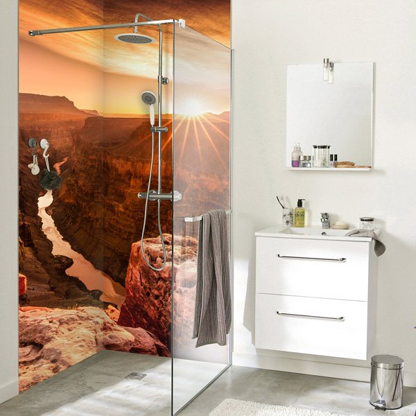 panneaux mural douche grand canyon