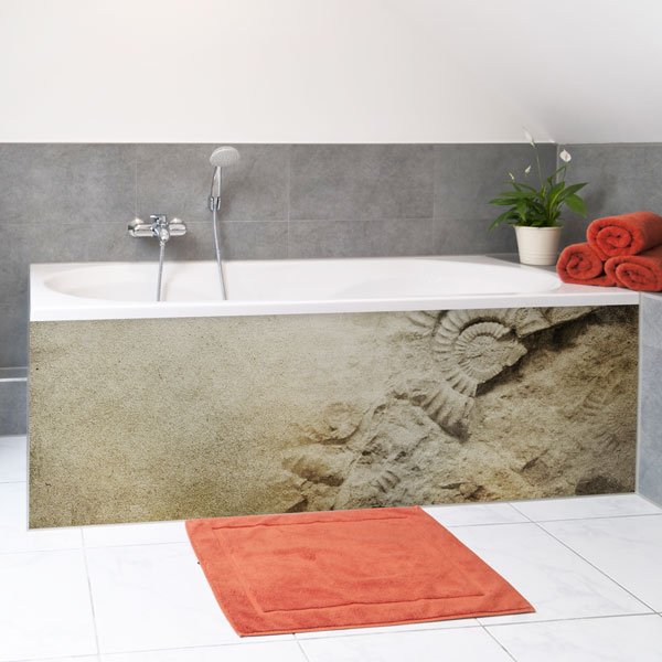 Panneau mural salle de bains corail