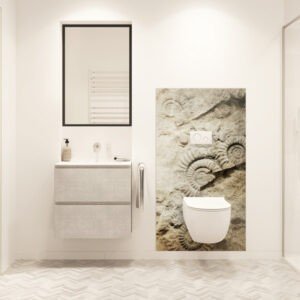 Panneau mural salle de bain corail